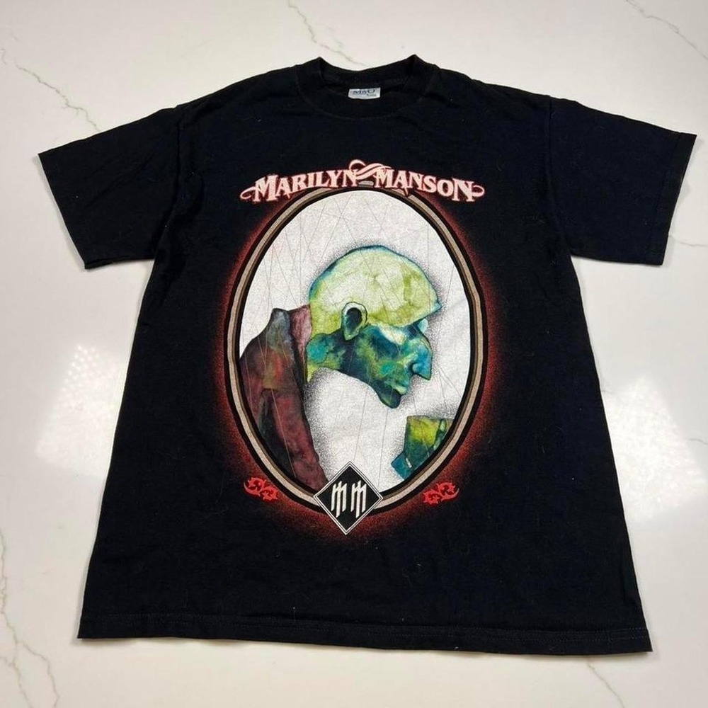Marilyn Manson T-Shirt Mens Medium Golden Age of Grotesque Black Band Tee